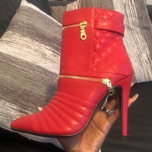 Red Ankle Boots